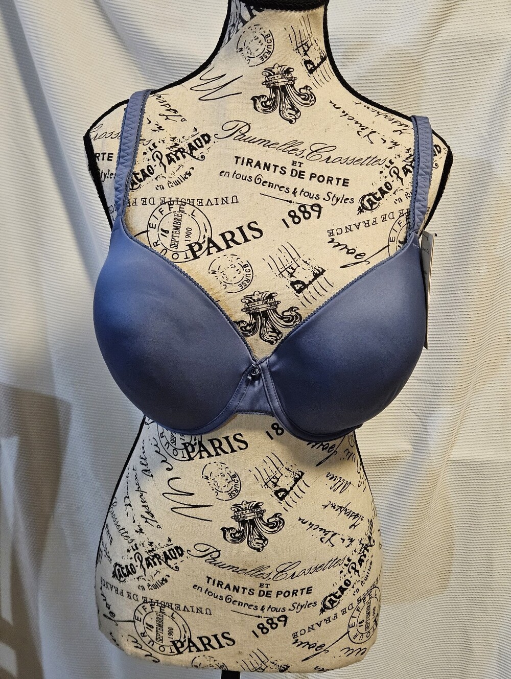 NWT No Boundaries Demi T-Shirt Bra 40D Blue Moonlight Underwire Stretch Cup